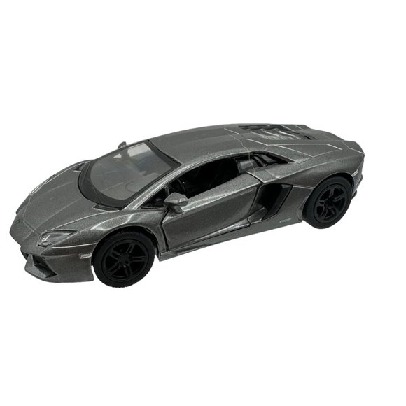 Kinsmart Lamborghini Aventador LP 700-4 Model Car Silver 1/36 Scale KT5355 - Picture 1 of 12